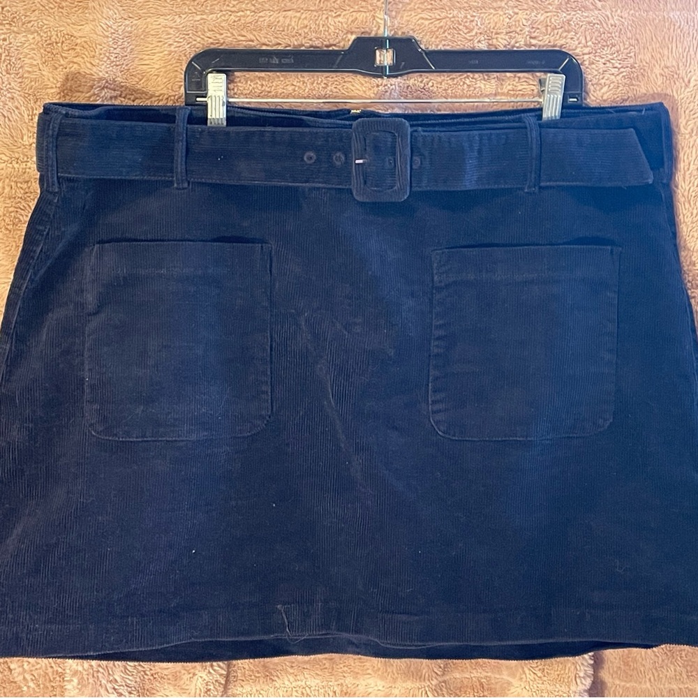 Penningtons Navy Corduroy Mini Skirt with Matching Belt